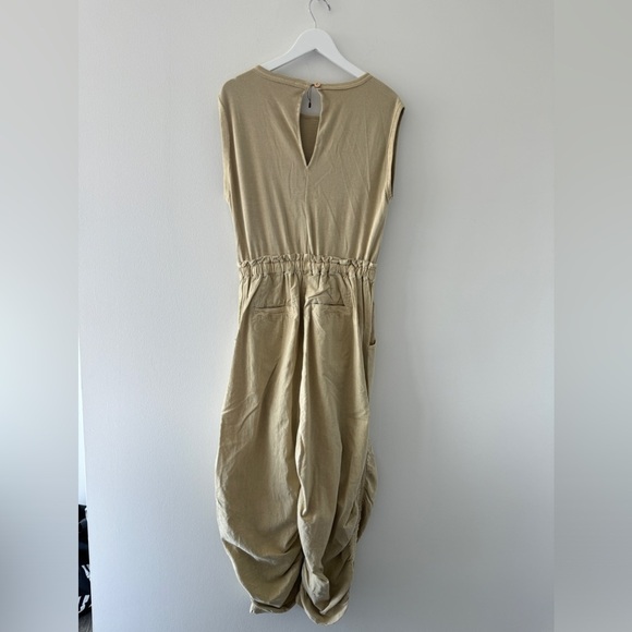 FREE PEOPLE Mixed Media Tan Jumpsuit S - Picture 6 of 7